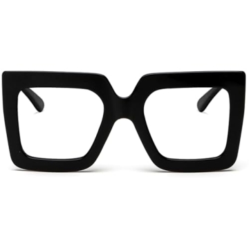 Breaksun Oversized Blue Light Glasses for Women Fashion Thick Square Computer Eyewear Non-Prescripti...
