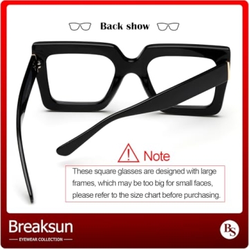 Breaksun Women's Stylish Blue Light Glasses for Eye Protection