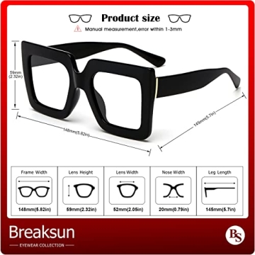 Breaksun Women's Stylish Blue Light Glasses for Eye Protection