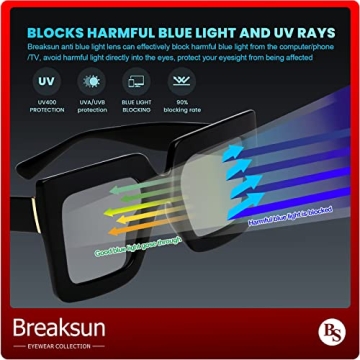 Breaksun Women's Stylish Blue Light Glasses for Eye Protection