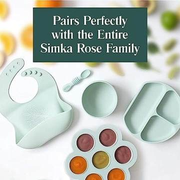Simka Rose Suction Baby Plate - Safe & Fun Feeding Solution