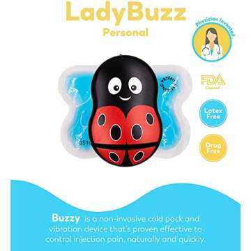 Buzzy - Personal Vibrating Ice Pack - Sharp Pain Relief - As Seen On Shark Tank - Pain Relief for Sh...