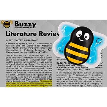 Buzzy - Personal Vibrating Ice Pack - Sharp Pain Relief - As Seen On Shark Tank - Pain Relief for Shots, IVF, Insulin, Vaccines - at Home First Aid - Solution to Reduce Needle Pain & Fear - LadyBuzz