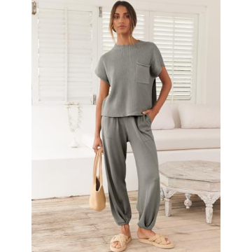ANRABESS Women's Knit Sweater & Pants Lounge Set 2024