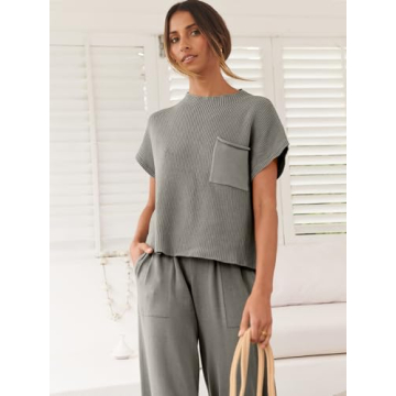 ANRABESS Women's Knit Sweater & Pants Lounge Set 2024