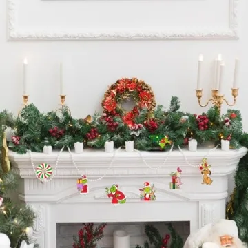 24 PCS Wooden Christmas Tree Ornaments - Holiday Decor