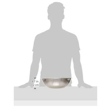 Winco, 8-Quart, Economy Mixing Bowl, Stainless Steel
