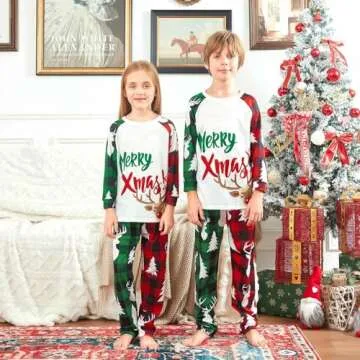 Christmas Pajamas for Family Matching Family Christmas Pajamas Set PJS Holiday Xmas Family Jammies Sleepwear(#119-Women, Small)