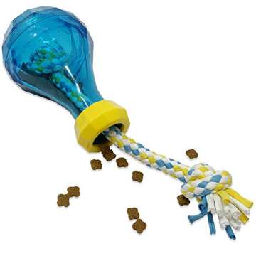 OurPet's Dog Puzzle & Rope Toy (6''), IQ Treat Bottle Dog Toy for Small Dogs, Mental Stimulation, De...