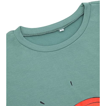 Remidoo Women's Oversized Graphic Tee in Green Rainbow