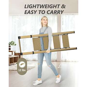 SOLADDER 4-Step Folding Ladder - Lightweight & Anti-Slip