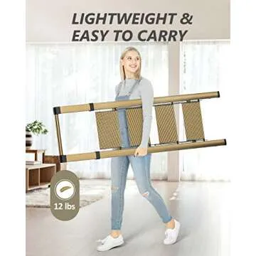 SOLADDER 4-Step Folding Ladder - Lightweight & Anti-Slip