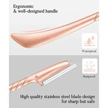 ennva Eyebrow Razor for Women-Eyebrow Trimmer Dermaplaning Tool-Ergonomic Eyebrow Shaper & Facial Ra...