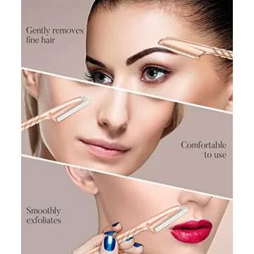 ennva Rose Gold Eyebrow Razor - Precision Shaver & Trimmer