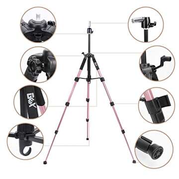 GEX 22" Canvas Cork Wig Head with 55" Mannequin Tripod For Wig Making Cosmetology Hairdressing Displ...