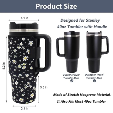 Xumbtvs 40oz Neoprene Sleeve for Stanley Tumblers