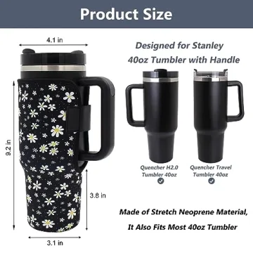 Xumbtvs 40oz Neoprene Sleeve for Stanley Tumblers