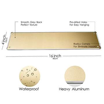 Angeloken Beach Bum BLVD Metal Sign - Vintage Rustic Lake House Decor