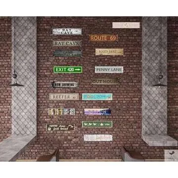 Angeloken Beach Bum BLVD Metal Sign for Rustic Decor