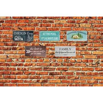 Angeloken Beach Bum BLVD Metal Sign for Rustic Decor