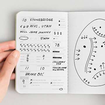 Letterfolk Golf Passport Journal — Pocket-sized Golfing Book (3.5" W x 5.5")
