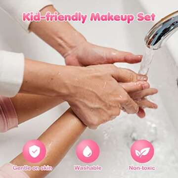 Beayuck Kids Makeup Kit for Girls - Washable Unicorn Set