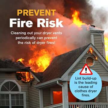 The Professional Dryer Vent Cleaner Kit -(20-Feet) Innovative Lint Remover Reusable Strong Nylon| Fl...