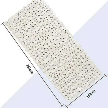 SONGZIMING Non-Slip Pebble Bath Mat for Safety & Style