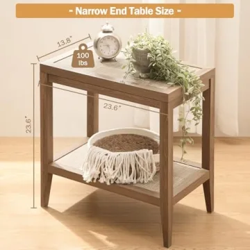 Stylish SICOTAS Rattan Nightstands Set for Small Spaces