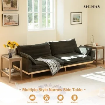 Stylish SICOTAS Rattan Nightstands Set for Small Spaces