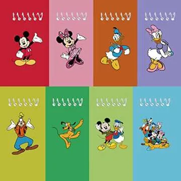 24 Pieces Mini NotePads Mouse Themed Party Favor as Mickey Minnie Theme Notepads Spiral Notepads Birthday Teacher Classroom Rewards Supplies for Kids Party Goody Bags Stuffers, 2.36 x 3.94 Inches