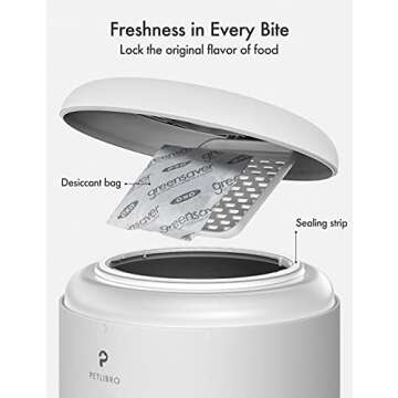 PETLIBRO Automatic Cat Food Dispenser for Two Cats 5L Auto Cat Feeder Dry Food Dispenser with Splitter & 2 Stainless Bowls, 10s Meal Call and Timer Setting 50 Portions 6 Meals Per Day for Cat and Dog