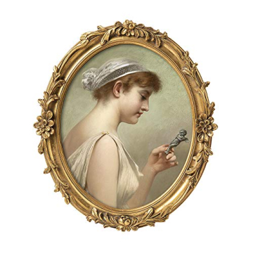 ASOWIN Oval Antique Photo Frames 8x10, Vintage Picture Frame 10x8 in Gold for Wall Gallery or Tablet...