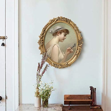 ASOWIN Oval Antique Vintage Picture Frame in Gold 8x10