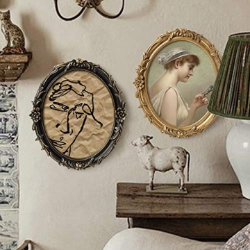 ASOWIN Oval Antique Vintage Picture Frame in Gold 8x10