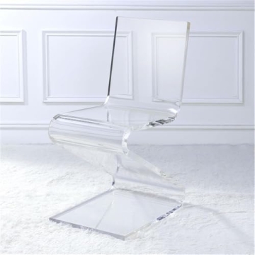 Modern Acrylic Z-Base Accent Chair for Home & Dining