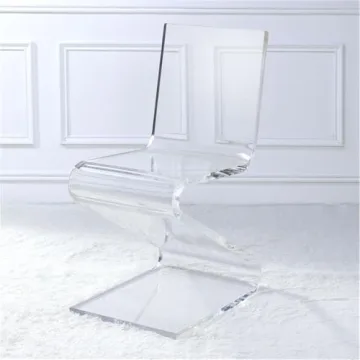Modern Acrylic Z-Base Accent Chair for Home & Dining