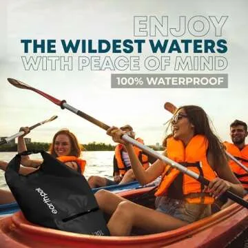 Earth Pak Waterproof Dry Bag with Zippered Pocket - Waterproof Dry Bag Backpack Keeps Gear Dry for Boating, Camping, Fishing, Beach Drybag, Kayak Accessories - Dry Bags Waterproof with Phone Case 10L