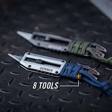 Gerber Gear Prybrid X EDC Multitool Pocket Utility Knife - Razor Knife with Retractable Hobby Blade and Pry Bar - Green