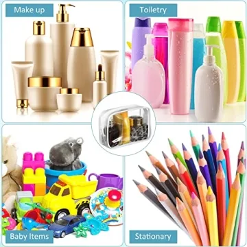 Weewooday Clear Cosmetics Bag Set - 12 Waterproof Pouches