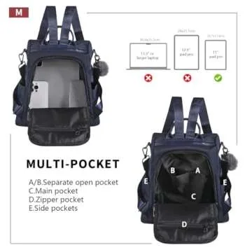 Stylish Waterproof Anti-Theft Backpack Purse for Women