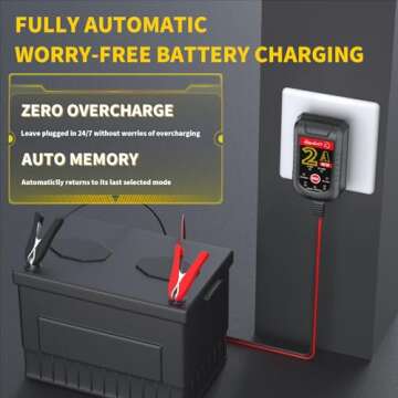 LST 2A Trickle Battery Charger - Smart Maintainer for Automotive & Powersport Batteries