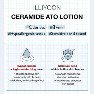Illiyoon Ceramide Ato Lotion | Lightweight Moisturizer for Dry & Sensitive Skin, Barrier Repair for ...