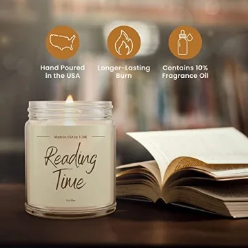 1OAK Lavender Scented Candle - Book Lover Gifts for Women - 40-50 Hours Burn Time - Made in USA