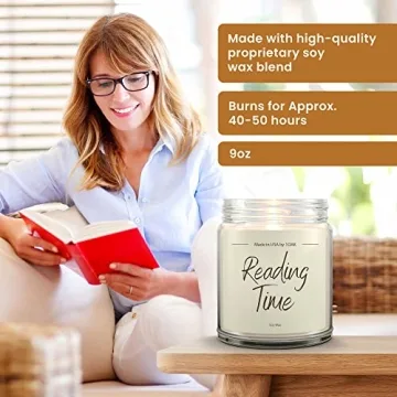 1OAK Lavender Scented Candle - Book Lover Gifts for Women - 40-50 Hours Burn Time - Made in USA
