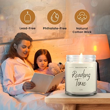 1OAK Lavender Scented Candle - Book Lover Gifts for Women - 40-50 Hours Burn Time - Made in USA