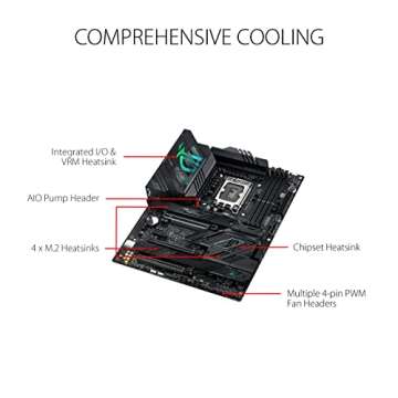 ASUS ROG Strix Z790-F Gaming WiFi 6E LGA 1700(Intel 14th&13th &12th Gen) ATX gaming motherboard(16 + 1 power stages,DDR5,four M.2 slots, PCIe 5.0,WiFi 6E,USB 3.2 Gen 2x2 Type-C with PD 3.0 up to 30W)