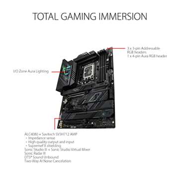 ASUS ROG Strix Z790-F Gaming WiFi 6E LGA 1700(Intel 14th&13th &12th Gen) ATX gaming motherboard(16 + 1 power stages,DDR5,four M.2 slots, PCIe 5.0,WiFi 6E,USB 3.2 Gen 2x2 Type-C with PD 3.0 up to 30W)