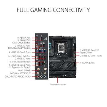 ASUS ROG Strix Z790-F Gaming WiFi 6E LGA 1700(Intel 14th&13th &12th Gen) ATX gaming motherboard(16 + 1 power stages,DDR5,four M.2 slots, PCIe 5.0,WiFi 6E,USB 3.2 Gen 2x2 Type-C with PD 3.0 up to 30W)