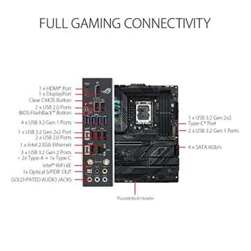 ASUS ROG Strix Z790-F Gaming WiFi 6E LGA 1700(Intel 14th&13th &12th Gen) ATX gaming motherboard(16 + 1 power stages,DDR5,four M.2 slots, PCIe 5.0,WiFi 6E,USB 3.2 Gen 2x2 Type-C with PD 3.0 up to 30W)